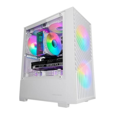 MARS GAMING  MC-VORTEXW Mini Tower Blanc - Neuf