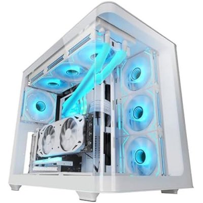 MARS GAMING  MCFUSION Midi Tower Blanc - Neuf