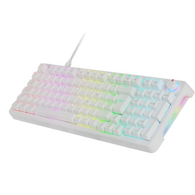 MARS GAMING  MKPROWYES clavier USB QWERTY Espagnole Blanc - Neuf