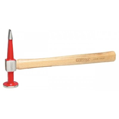 KSTOOLS Marteau d&eacute;bosseler, panne droite tete ronde plate en acier polie