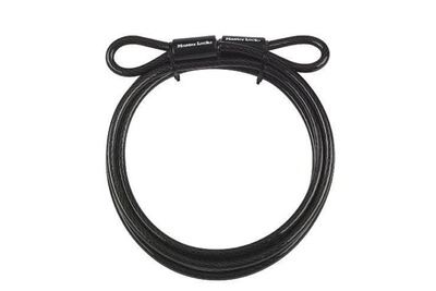 Master Lock 49EURD C&acirc;ble &agrave; boucle en acier tress&eacute; 3 m x 10 mm, Noir