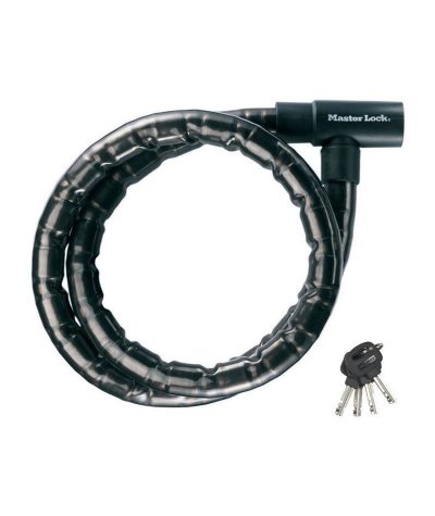 MASTER LOCK  C&acirc;ble antivol &agrave; cl&eacute; Acier 1,2 m x 22 mm 8115EURDPS