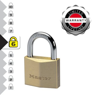MASTER LOCK  - Cadenas laiton massif haute s&eacute;curit&eacute; 40 mm