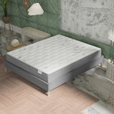 NOVEMBER Matelas 120x190cm-epaisseur 25cm-ressorts ensach&eacute;s et mousse &agrave; m&eacute;moire de forme