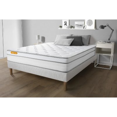 SEPTNUITS Matelas 140x190 Ressorts et m&eacute;moire de forme - Equilibr&eacute;