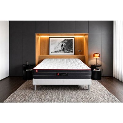 SOMNESS Matelas 140x200 Boost - Ressorts ensach&eacute;s - 26 cm - Equilibr&eacute;