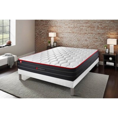 SOMNESS Matelas 160x200 Boost - Ressorts ensach&eacute;s - 26 cm - Equilibr&eacute;