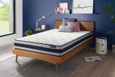 ACTISOM Matelas 160x200 cm Ressorts ensach&eacute;s et M&eacute;moire de forme - Actiflex Ergo