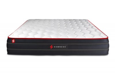 SOMNESS Matelas 180x200 Boost - Ressorts ensach&eacute;s - 26 cm - Equilibr&eacute;