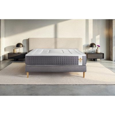 LITIER DELUXE Matelas 180x200 ressorts ensach&eacute;s et m&eacute;moire de forme Vingt-Six