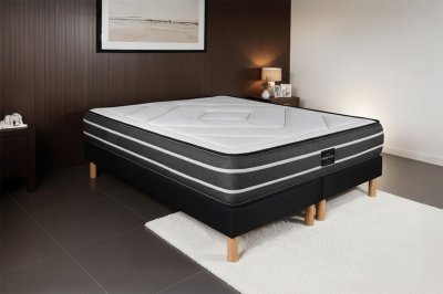 PRESTIGE LITERIE Matelas 200 x 200 cm exclusive - ressorts ensach&eacute;s - 22 cm - ferme