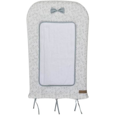 DOMIVA Matelas &agrave; langer &agrave; liens esprit nature - blanc / vert - 50 X 75 cm
