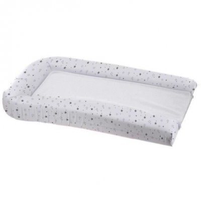 DOMIVA Matelas &agrave; langer b&eacute;b&eacute; avec &eacute;ponges amovibles blanc/gris
