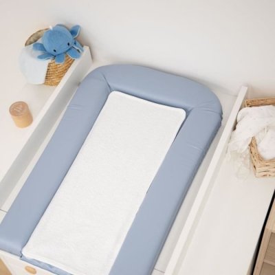 MATELAS &Agrave; LANGER PVC AVEC 2 &Eacute;PONGES AMOVIBLES/CONFORT 42x70 cm BLEUET