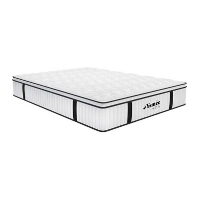VENTE UNIQUE Matelas anti-feu ressorts ensach&eacute;s et surmatelas i