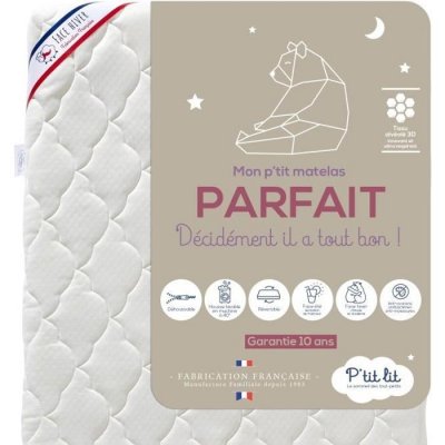 P TIT LIT Matelas b&eacute;b&eacute; d&eacute;houssable faces &eacute;t&eacute; / hiver PARFAIT 60x120