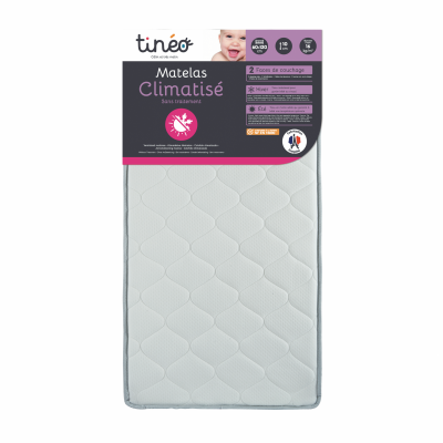 Matelas Climatis&eacute; TINEO SOMMEIL 60x120 cm - Epaisseur 10 cm - 