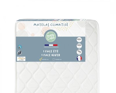 BABYCALIN Matelas Lit &Eacute;t&eacute; / Hiver 24kg/M3 - 60 X 120 Cm - 