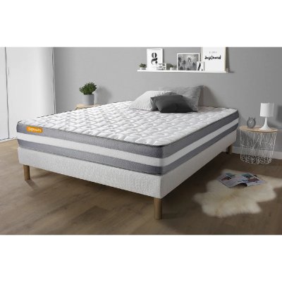 SEPTNUITS Matelas m&eacute;moire de forme 140x200 memo plus 3 zones de confort