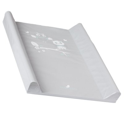 TEGA BABY Matelas plan &agrave; langer luxe pour b&eacute;b&eacute; 50 X 70 cm, Motif:Chouette - gris