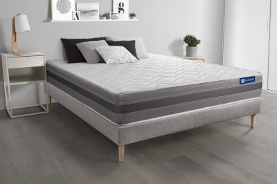 ACTISOM Matelas + sommier 140x190 latex et m&eacute;moire de forme  - Actilatex relax