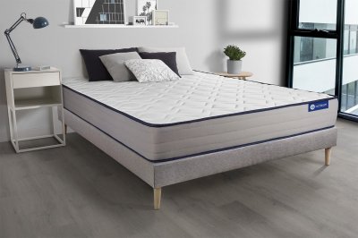 ACTISOM Matelas + sommier 140x200 latex et m&eacute;moire de forme  - Actilatex form