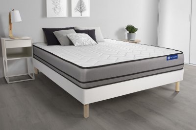 ACTISOM Matelas + sommier 140x200 latex et m&eacute;moire de forme  - Actilatex night