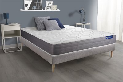 ACTISOM Matelas + sommier 140x200 ressorts ensach&eacute;s et m&eacute;moire de forme  - Actiflex dream