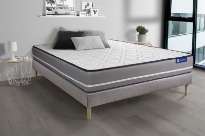 ACTISOM Matelas + sommier 160x200 latex et m&eacute;moire de forme  - Actilatex pur