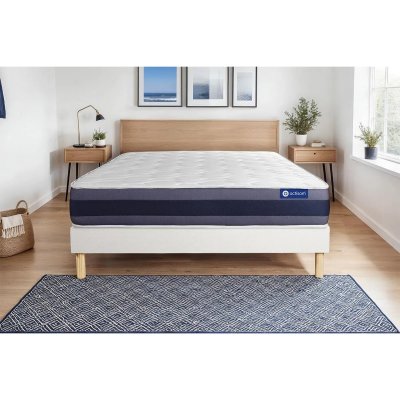 ACTISOM Matelas + sommier 160x200 ressorts ensach&eacute;s et m&eacute;moire de forme  - Actiflex morpho