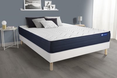ACTISOM Matelas + sommier 180x200 ressorts ensach&eacute;s et m&eacute;moire de forme  - Actiflex life