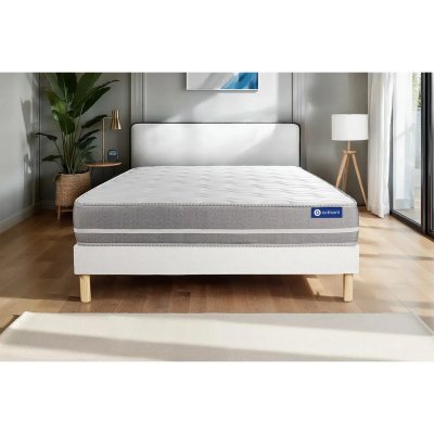 ACTISOM Matelas + sommier 200x200 latex et m&eacute;moire de forme  - Actilatex touch