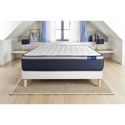 ACTISOM Matelas + sommier 90x190 latex et m&eacute;moire de forme  - Actilatex max
