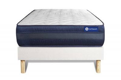 ACTISOM Matelas + sommier 90x190 ressorts ensach&eacute;s et m&eacute;moire de forme  - Actiflex tech