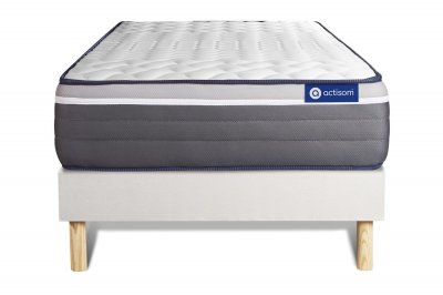 ACTISOM Matelas + sommier 90x200 latex et m&eacute;moire de forme  - Actilatex plus