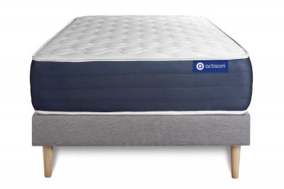 ACTISOM Matelas + sommier 90x200 ressorts ensach&eacute;s et m&eacute;moire de forme  - Actiflex sleep