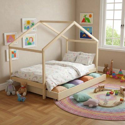 WEBER INDUSTRIES MATELSOM Lit cabane + tiroir Wendy 90 x 190 cm
