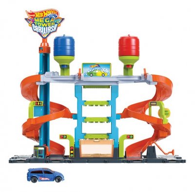 MATTEL  Games Hot Wheels City Mega Tower Car Washing Multicolore