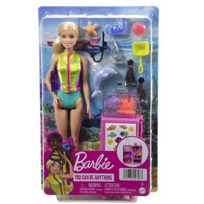 BARBIE Mattel Games You Can Be A Blonde Marine Biologist Doll Multicolore