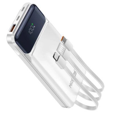 MAX EXCELL  Powerbank 10000mAh PD et QC Blanc