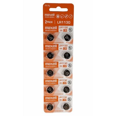 MAXELL  LR1130 Pile Bouton alcaline, 10 pi&egrave;ces sous Blister