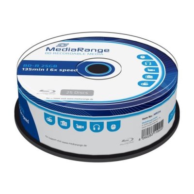 MEDIARANGE  - 25 x BD-R - 25 Go 6x - spindle