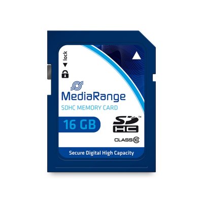 MEDIARANGE  - Carte m&eacute;moire flash - 16 Go - Class 10 - SDHC - bleu