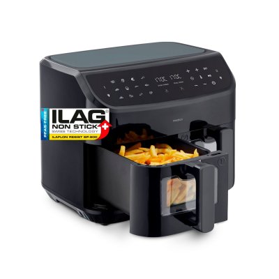 MEDION  LIFE P20 Double 8,7 L 2600 W Friteuse d'air chaud Noir - Neuf