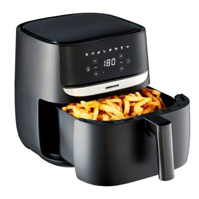 MEDION  - md 10532 Life E50 XL-Hei&szlig;luftfritteuse 5,7 l, schwarz
