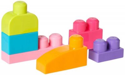 MEGA BLOKS  First Builders Sac Rose 80 blocs - 12 mois et +