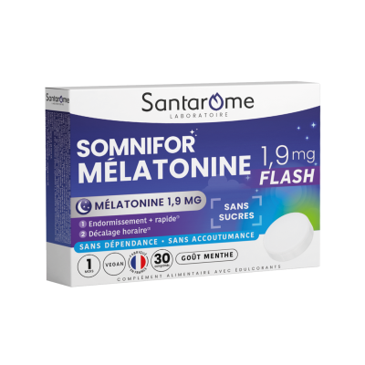 M&eacute;latonine 1.9mg 30 Comprim&eacute;s Somnifor Santarome