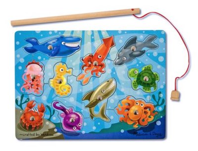 MELISSA & DOUG  - 13778 - Jeu Magn&eacute;tique En Bois - P&ecirc;che