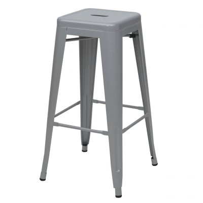 Mendler 4X Tabouret de Bar HWC-A73, Chaise de comptoir, m&eacute;tal, empilable, Design Industriel - Gris