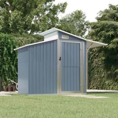 VIDAXL Mercatoxl - Abri de jardin Gris 270x130x208,5 cm Acier galvanis&eacute;